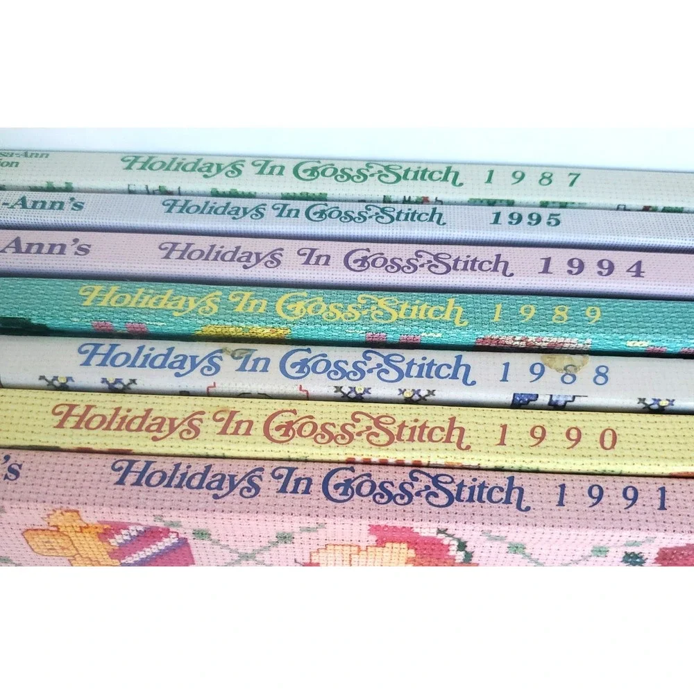 Lot Of 6 Vintage Vanessa Ann Holidays in Cross Stitch 1987-1995 missing 93 NOS